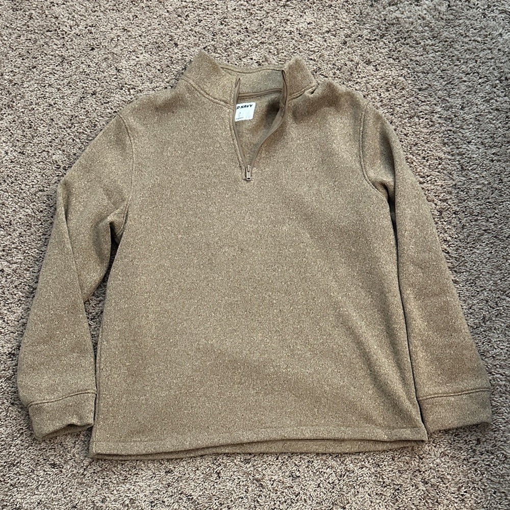Old Navy Men's Tan Zip-Up Sweater